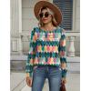 Zeagoo Long Sleeve Shirts for Women Casual Fall Fashion Crewneck Pleated Tunic Tops Work Outfit Blouse(Multicolor 517)