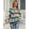 Zeagoo Long Sleeve Shirts for Women Casual Fall Fashion Crewneck Pleated Tunic Tops Work Outfit Blouse(Multicolor 517)