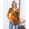 Zeagoo Long Sleeve Shirts for Women Casual V Neck Top Pleated Floral Boho Blouses 2026 Fall Tunics(Cx272)