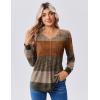 Zeagoo Long Sleeve Shirts for Women Casual V Neck Top Pleated Floral Boho Blouses 2026 Fall Tunics(Jh398)
