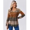 Zeagoo Long Sleeve Shirts for Women Casual V Neck Top Pleated Floral Boho Blouses 2026 Fall Tunics(Jh398)