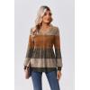 Zeagoo Long Sleeve Shirts for Women Casual V Neck Top Pleated Floral Boho Blouses 2026 Fall Tunics(Jh398)