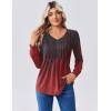 Zeagoo Long Sleeve Shirts for Women Casual V Neck Top Pleated Floral Boho Blouses 2026 Fall Tunics(Mz838)