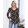 Zeagoo Long Sleeve Shirts for Women Casual V Neck Top Pleated Floral Boho Blouses 2026 Fall Tunics(Ws36)