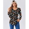 Zeagoo Long Sleeve Shirts for Women Casual V Neck Top Pleated Floral Boho Blouses 2026 Fall Tunics(Ws36)