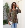 Zeagoo Long Sleeve Shirts for Women Fall Fashion Dressy Casual Blouses Trendy Pleated Tunic Tops for Leggings 2025(A-multicolor-mz721)