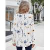 Zeagoo Long Sleeve Shirts for Women Fall Fashion Dressy Casual Blouses Trendy Pleated Tunic Tops for Leggings 2025(A-white Flower-bf290)