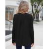 Zeagoo Long Sleeve Shirts for Women Fall Fashion Dressy Casual Blouses Trendy Pleated Tunic Tops for Leggings 2025(Black)