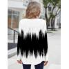 Zeagoo Long Sleeve Shirts for Women Fall Fashion Dressy Casual Blouses Trendy Pleated Tunic Tops for Leggings 2025(Black White-jb204)