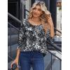 Zeagoo Long Sleeve Shirts for Women Fall Fashion Dressy Casual Blouses Trendy Pleated Tunic Tops for Leggings 2025(Black-cx273)