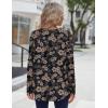 Zeagoo Long Sleeve Shirts for Women Fall Fashion Dressy Casual Blouses Trendy Pleated Tunic Tops for Leggings 2025(Black-sf209)