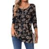 Zeagoo Long Sleeve Shirts for Women Fall Fashion Dressy Casual Blouses Trendy Pleated Tunic Tops for Leggings 2025(Black-sf209)