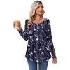 Zeagoo Long Sleeve Shirts for Women Fall Fashion Dressy Casual Blouses Trendy Pleated Tunic Tops for Leggings 2025(Blue-sf180)