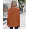 Zeagoo Long Sleeve Shirts for Women Fall Fashion Dressy Casual Blouses Trendy Pleated Tunic Tops for Leggings 2025(Caramel)