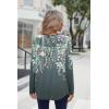 Zeagoo Long Sleeve Shirts for Women Fall Fashion Dressy Casual Blouses Trendy Pleated Tunic Tops for Leggings 2025(Gray Print-wf71)