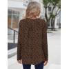 Zeagoo Long Sleeve Shirts for Women Fall Fashion Dressy Casual Blouses Trendy Pleated Tunic Tops for Leggings 2025(Leopard-an427)