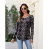 Zeagoo Long Sleeve Shirts for Women Fall Fashion Dressy Casual Blouses Trendy Pleated Tunic Tops for Leggings 2025(Multicolor-mz869)