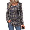 Zeagoo Long Sleeve Shirts for Women Fall Fashion Dressy Casual Blouses Trendy Pleated Tunic Tops for Leggings 2025(Multicolor-mz869)