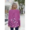 Zeagoo Long Sleeve Shirts for Women Fall Fashion Dressy Casual Blouses Trendy Pleated Tunic Tops for Leggings 2025(Purple-sf219)