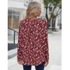 Zeagoo Long Sleeve Shirts for Women Fall Fashion Dressy Casual Blouses Trendy Pleated Tunic Tops for Leggings 2025(Wine Red-bf321)