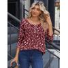 Zeagoo Long Sleeve Shirts for Women Fall Fashion Dressy Casual Blouses Trendy Pleated Tunic Tops for Leggings 2025(Wine Red-bf321)