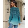 Zeagoo Long Sleeve Shirts for Women Henley T Shirts Loose Fit Tunics Dressy Casual Work Blouses Fall Fashion Tops(Blue Vine)