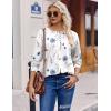 Zeagoo Long Sleeve Shirts for Women Henley T Shirts Loose Fit Tunics Dressy Casual Work Blouses Fall Fashion Tops(Floral White)
