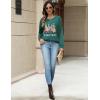 Zeagoo Long Sleeve Shirts for Women Henley T Shirts Loose Fit Tunics Dressy Casual Work Blouses Fall Fashion Tops(Green Christmas Tree)