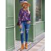 Zeagoo Long Sleeve Shirts for Women Henley T Shirts Loose Fit Tunics Dressy Casual Work Blouses Fall Fashion Tops(Halloween Purple)