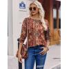 Zeagoo Long Sleeve Shirts for Women Henley T Shirts Loose Fit Tunics Dressy Casual Work Blouses Fall Fashion Tops(Paisley Printed)