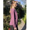 Zeagoo Long Sleeve Shirts for Women Henley T Shirts Loose Fit Tunics Dressy Casual Work Blouses Fall Fashion Tops(Purple)