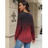 Zeagoo Long Sleeve Shirts for Women Henley T Shirts Loose Fit Tunics Dressy Casual Work Blouses Fall Fashion Tops(Red Boho)