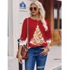 Zeagoo Long Sleeve Shirts for Women Henley T Shirts Loose Fit Tunics Dressy Casual Work Blouses Fall Fashion Tops(Red Christmas Tree)