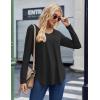 Zeagoo Long Sleeve Tops for Women V Neck Shirt Loose Fall Tunic Tops Dressy Casual Work Blouse 2026(Black)