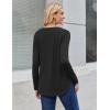 Zeagoo Long Sleeve Tops for Women V Neck Shirt Loose Fall Tunic Tops Dressy Casual Work Blouse 2026(Black)