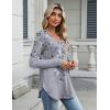 Zeagoo Long Sleeve Tops for Women V Neck Shirt Loose Fall Tunic Tops Dressy Casual Work Blouse 2026(Dh62)