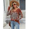 Zeagoo Long Sleeve Tops for Women V Neck Shirt Loose Fall Tunic Tops Dressy Casual Work Blouse 2026(Mz735)