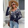 Zeagoo Long Sleeve Tops for Women V Neck Shirt Loose Fall Tunic Tops Dressy Casual Work Blouse 2026(Sf103)