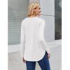 Zeagoo Long Sleeve Tops for Women V Neck Shirt Loose Fall Tunic Tops Dressy Casual Work Blouse 2026(White)