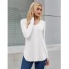 Zeagoo Long Sleeve Tops for Women V Neck Shirt Loose Fall Tunic Tops Dressy Casual Work Blouse 2026(White)