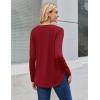 Zeagoo Long Sleeve Tops for Women V Neck Shirt Loose Fall Tunic Tops Dressy Casual Work Blouse 2026(Wine Red)
