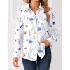 Zeagoo Women Blouses Chiffon Long Sleeve Button Down Shirts Business Causal Dressy Work Top V Neck Summer Spring Clothes(Mandala Pattern)