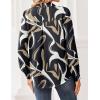 Zeagoo Women Blouses Chiffon Long Sleeve Button Down Shirts Business Causal Dressy Work Top V Neck Summer Spring Clothes(Multicolor 312)