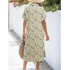 Zeagoo Women Dresses Summer Casual Short Sleeve Button Down Shirt Dresses 2026 Beach Cover Up with Pockets(Floral Print Apricot)