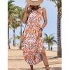 Zeagoo Women Floral Summer Casual Beach Printed Tank Dress with Pockets Pleated Front Long Dress(Boho Print)