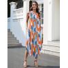 Zeagoo Women Floral Summer Casual Beach Printed Tank Dress with Pockets Pleated Front Long Dress(Colorful Print)