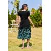 Zeagoo Women Summer Short Sleeve Midi Dress with Pockets Casual Aline Flowy Tshirt Dress Floral Vocation Beach Sundress(Pa355)