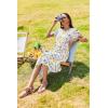 Zeagoo Women Summer Short Sleeve Midi Dress with Pockets Casual Aline Flowy Tshirt Dress Floral Vocation Beach Sundress(Xh403)
