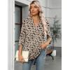 Zeagoo Womens 3/4 Length Sleeve Tops V Neck Tunic Casual Dressy Blouse Floral Printed Shirts(Apricot Black Floral)