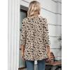Zeagoo Womens 3/4 Length Sleeve Tops V Neck Tunic Casual Dressy Blouse Floral Printed Shirts(Apricot Black Floral)